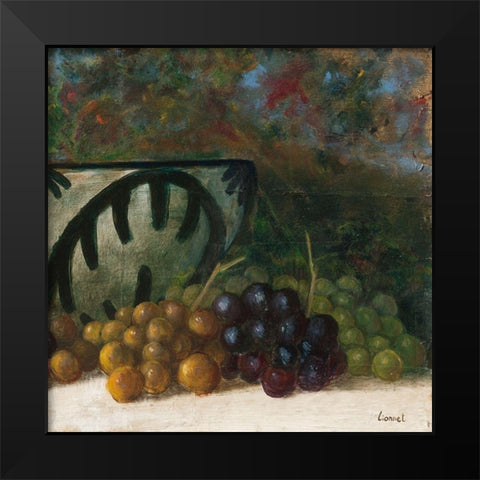 Triptyque poires III Black Modern Wood Framed Art Print by Lionnet, Pascal