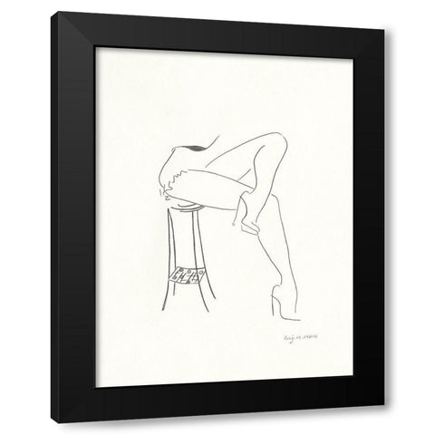 Serie Beine IV Black Modern Wood Framed Art Print with Double Matting by Schneider, Rosy