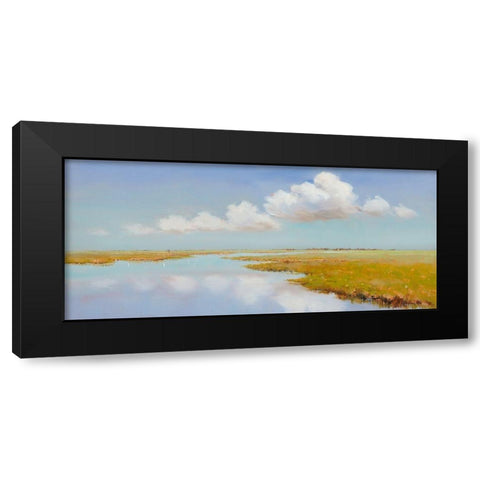 A clear Day in the Field Black Modern Wood Framed Art Print by Groenhart, Jan