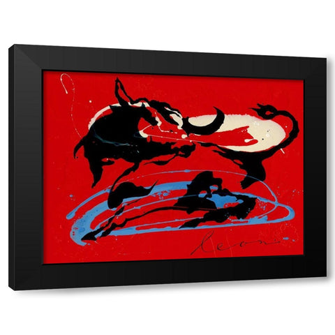 El Sol Y Mar Black Modern Wood Framed Art Print by Bosboom, Leon