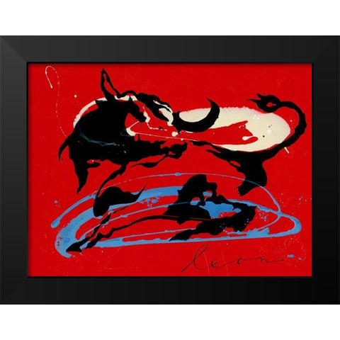 El Sol Y Mar Black Modern Wood Framed Art Print by Bosboom, Leon