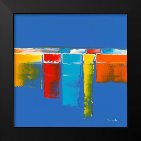 Reflets Black Modern Wood Framed Art Print by Fontdeville, Guy