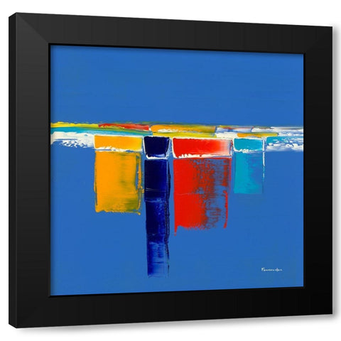 Ambiance marine Black Modern Wood Framed Art Print with Double Matting by Fontdeville, Guy