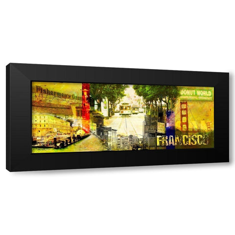 San Francisco Black Modern Wood Framed Art Print with Double Matting by Carlson, Don