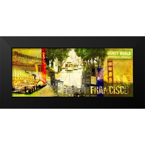 San Francisco Black Modern Wood Framed Art Print by Carlson, Don