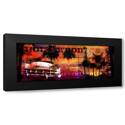 Beverly Hills Black Modern Wood Framed Art Print with Double Matting by Carlson, Don
