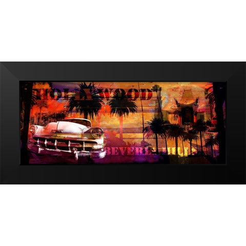 Beverly Hills Black Modern Wood Framed Art Print by Carlson, Don