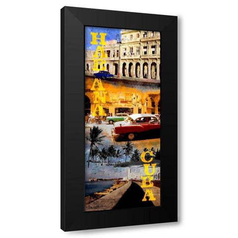 Habana Cuba Black Modern Wood Framed Art Print by Carlson, Don