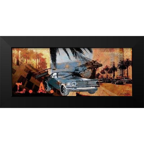 L.A. Black Modern Wood Framed Art Print by Carlson, Don