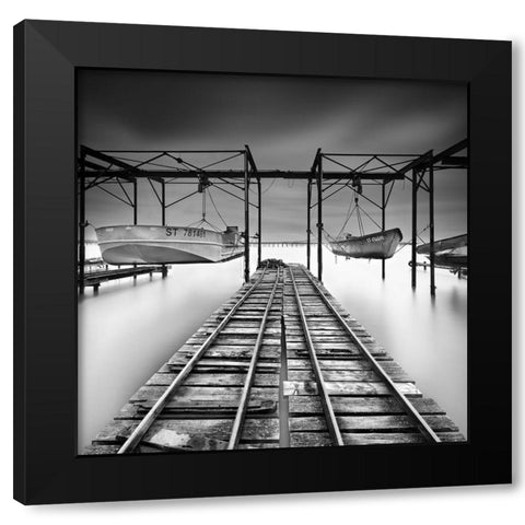 Time Exposure Black Modern Wood Framed Art Print with Double Matting by Bertrande, Arnaud