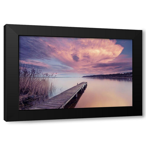 Light Storm Black Modern Wood Framed Art Print by Bertrande, Arnaud