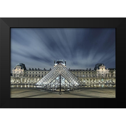 Pyramide moderne Black Modern Wood Framed Art Print by Bertrande, Arnaud