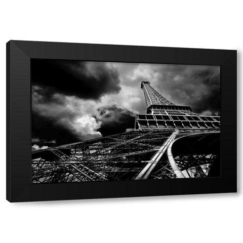 The Tower Black Modern Wood Framed Art Print with Double Matting by Bertrande, Arnaud