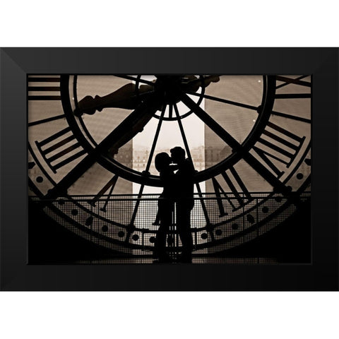 Lovers of St-Valentin Black Modern Wood Framed Art Print by Bertrande, Arnaud