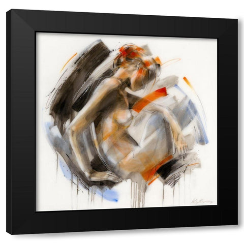 Modest II Black Modern Wood Framed Art Print by Meijering, Kitty