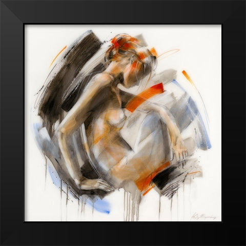 Modest II Black Modern Wood Framed Art Print by Meijering, Kitty