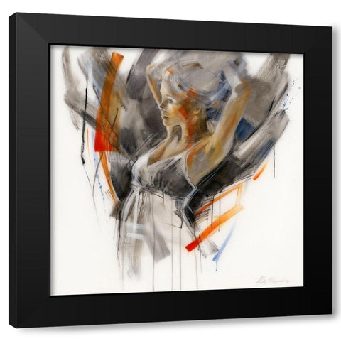 Modest III Black Modern Wood Framed Art Print by Meijering, Kitty