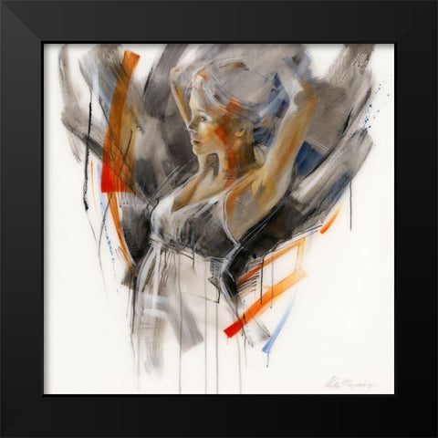 Modest III Black Modern Wood Framed Art Print by Meijering, Kitty