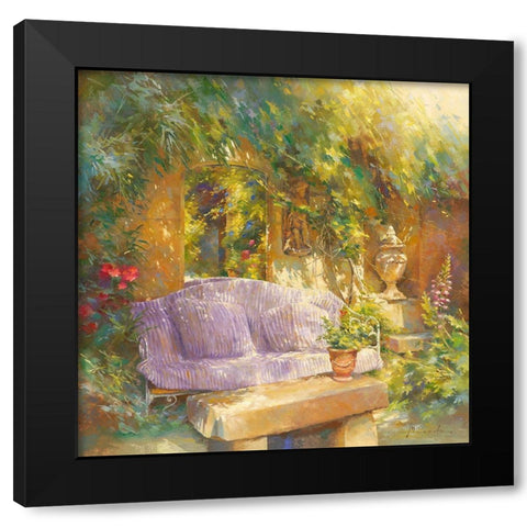 Le miroir Black Modern Wood Framed Art Print by Messely, Johan