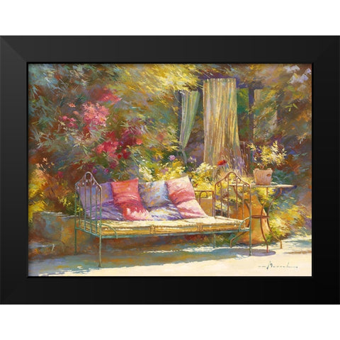 Repos au regalido Black Modern Wood Framed Art Print by Messely, Johan