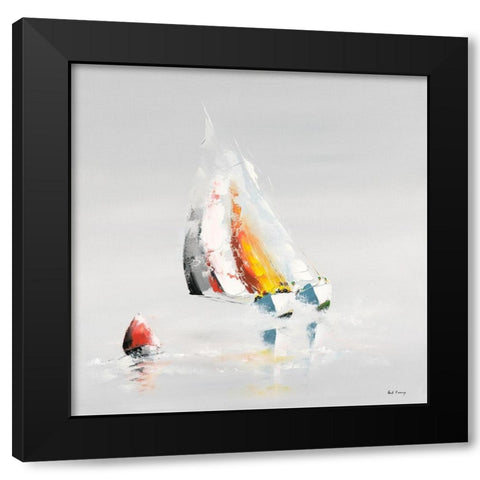 La bouee rouge Black Modern Wood Framed Art Print by de Courcy, Gerard