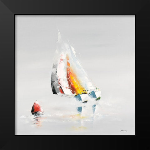 La bouee rouge Black Modern Wood Framed Art Print by de Courcy, Gerard