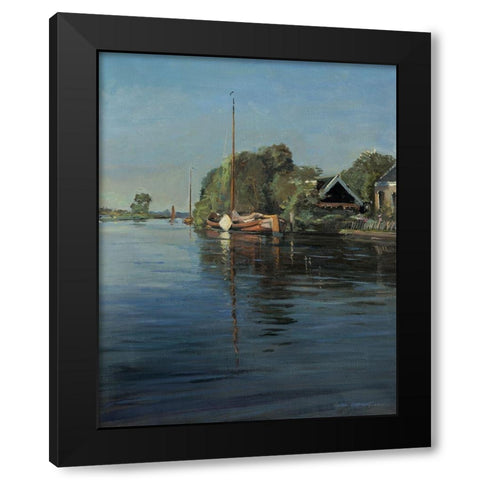 View on Eastermar Black Modern Wood Framed Art Print with Double Matting by Koopmans, Gosse
