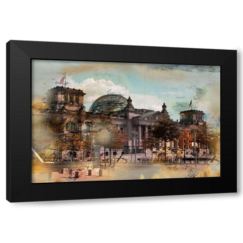 Berlin IV Black Modern Wood Framed Art Print with Double Matting by Le Visage, J-M
