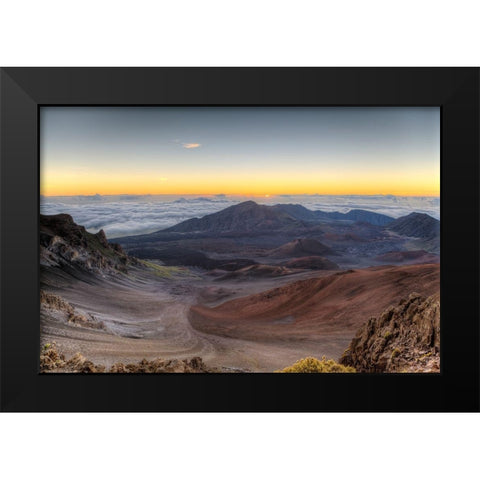 Crater Black Modern Wood Framed Art Print by Terrible, Aurelien