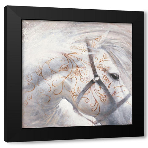 Brume d argent II Black Modern Wood Framed Art Print with Double Matting by Cazal, Cedric