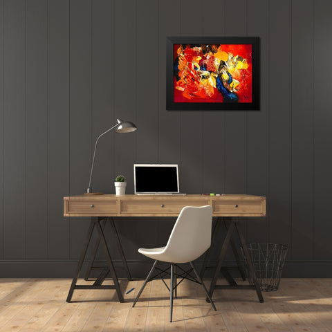 Magie Black Modern Wood Framed Art Print by Jadis