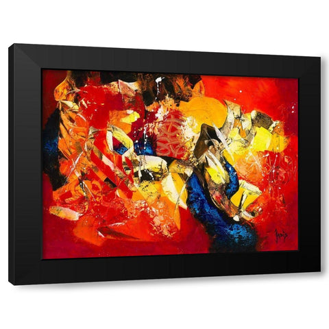 Magie Black Modern Wood Framed Art Print by Jadis