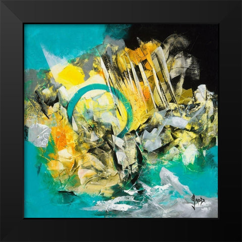 Chemin de la quietude Black Modern Wood Framed Art Print by Jadis