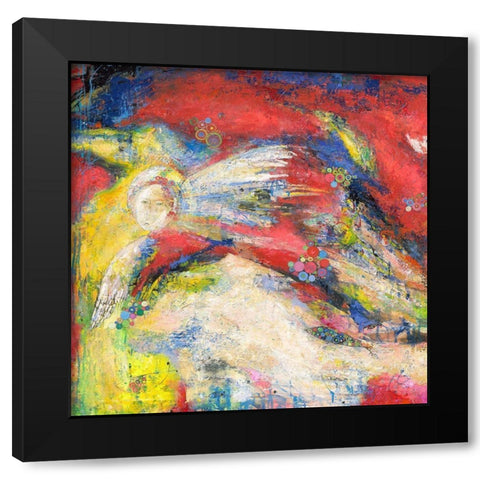 Florentiner Engel Black Modern Wood Framed Art Print by Luci