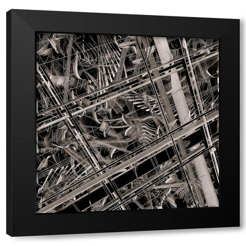 BW 1320913 Black Modern Wood Framed Art Print with Double Matting by NADAL