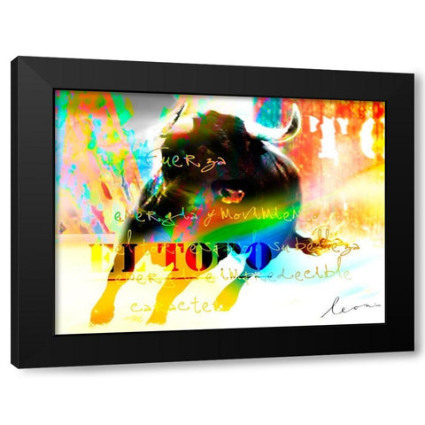 El Toro Black Modern Wood Framed Art Print by Bosboom, Leon