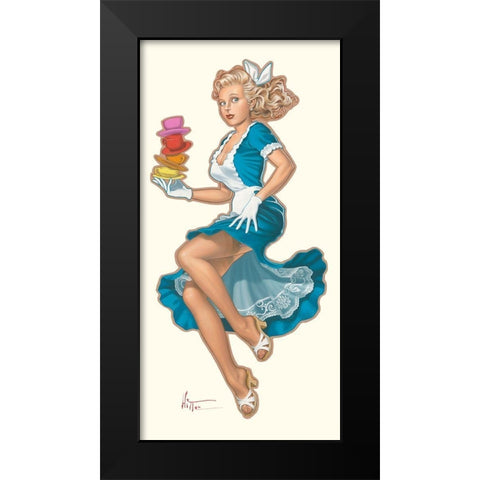Alice Black Modern Wood Framed Art Print by Hitte, Patrick