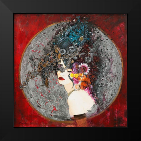 Peau de Satin Black Modern Wood Framed Art Print by Maugeri, Valerie