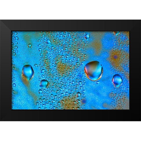 The Red Blue Black Modern Wood Framed Art Print by NUPHO