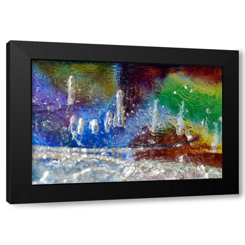 Iceline Black Modern Wood Framed Art Print by NUPHO