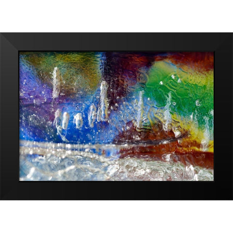 Iceline Black Modern Wood Framed Art Print by NUPHO