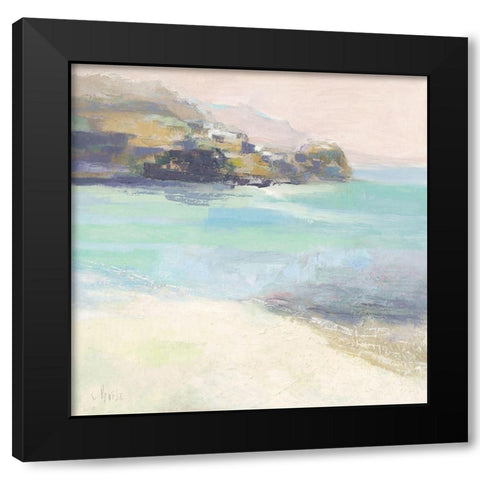 Rivage Corse Black Modern Wood Framed Art Print by Parise, Chantal