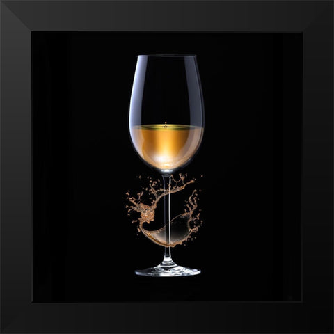 GrapeSplash two Black Modern Wood Framed Art Print by Hillert, Peter