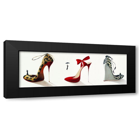 Triple Passion Black Modern Wood Framed Art Print with Double Matting by Panasenko, Inna
