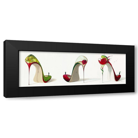 Scarpe da Cocktail Black Modern Wood Framed Art Print with Double Matting by Panasenko, Inna