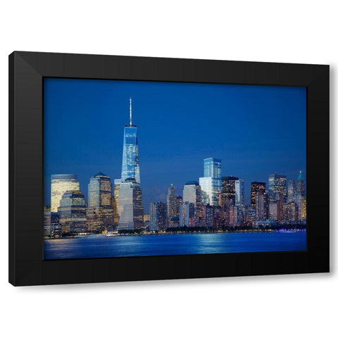 Delirious Downtown Black Modern Wood Framed Art Print by Terrible, Aurelien