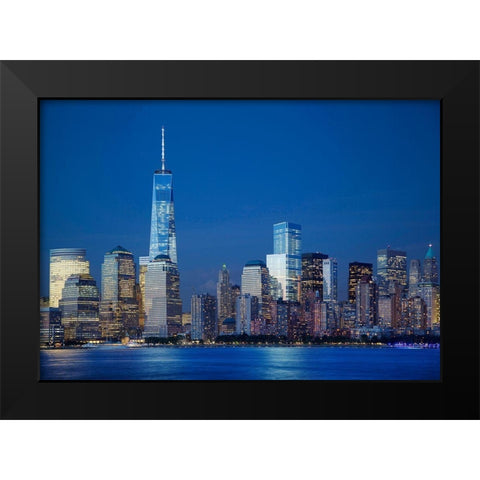 Delirious Downtown Black Modern Wood Framed Art Print by Terrible, Aurelien