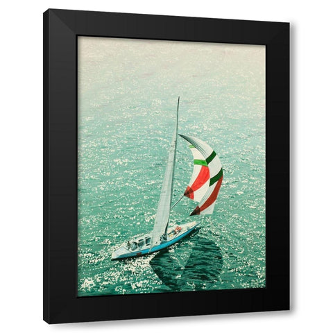 Morning Breeze Black Modern Wood Framed Art Print with Double Matting by Black, Karl