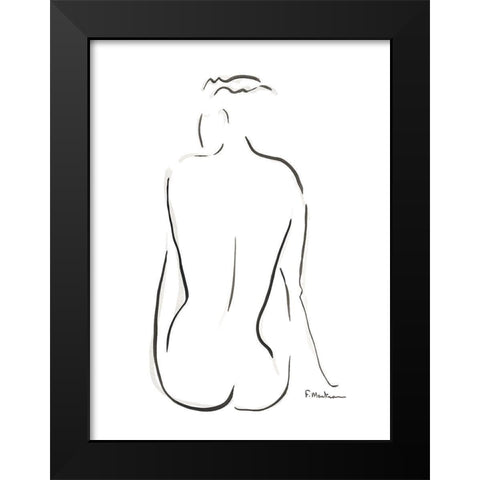 Anabelle Black Modern Wood Framed Art Print by Marteau, Frederique