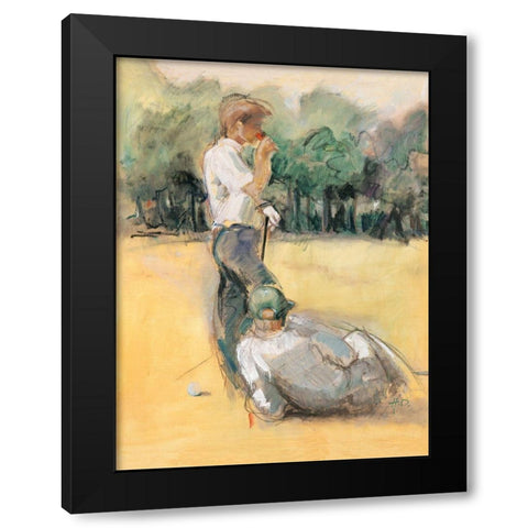 Give it a rest Black Modern Wood Framed Art Print by Declercq, Huguette